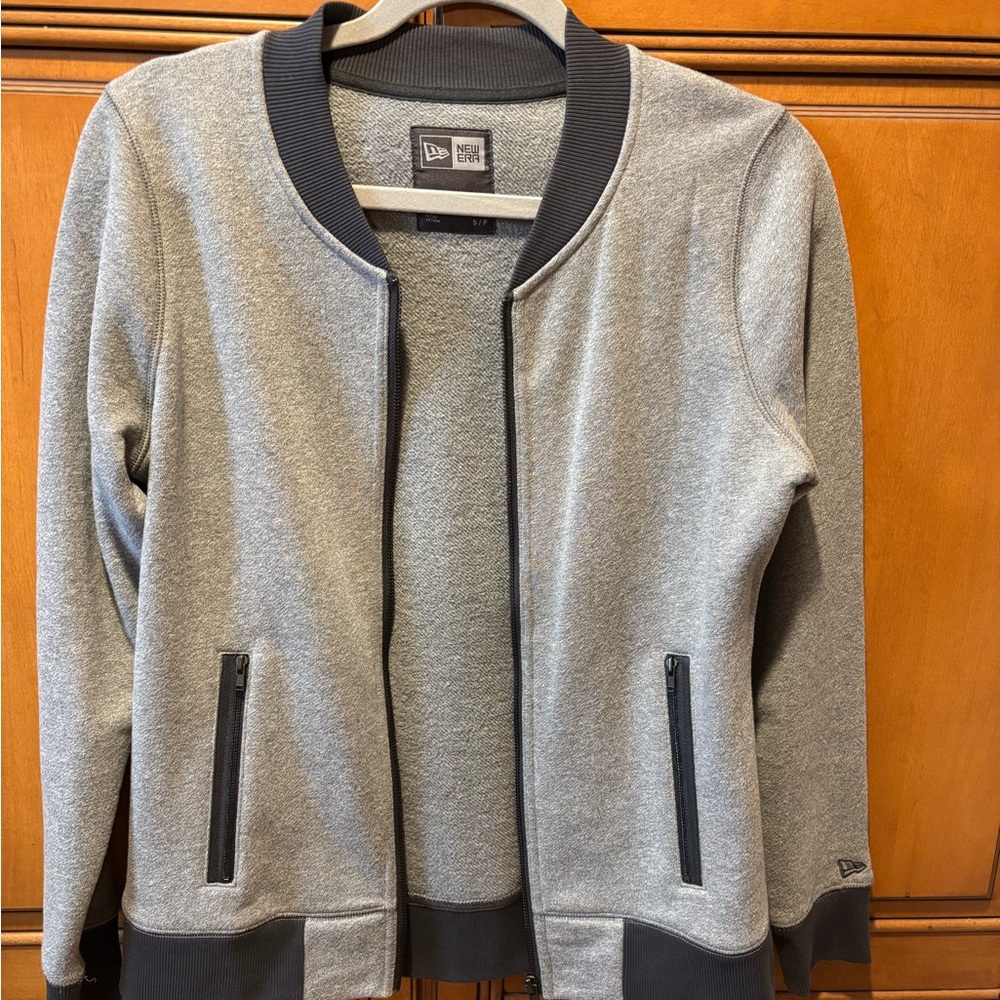 New Era French Terry Women's Baseball Grey Jacket. Size:S